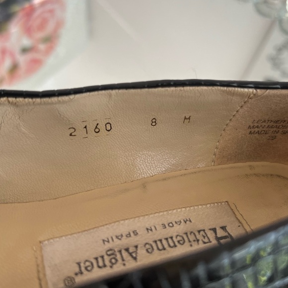 Etienne Aigner Black Croc-Embossed Heels women’s size 8M - Picture 5 of 9